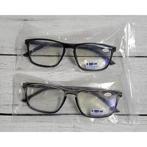 Gingereye Eyewear BR2012 Anti Blue Function Glasses 0.00 Black & Grey